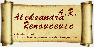 Aleksandra Renovčević vizit kartica